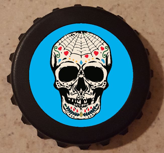 G23 Light Blue Sugar Skull Bottle Opener - Iris Fashion Jewelry