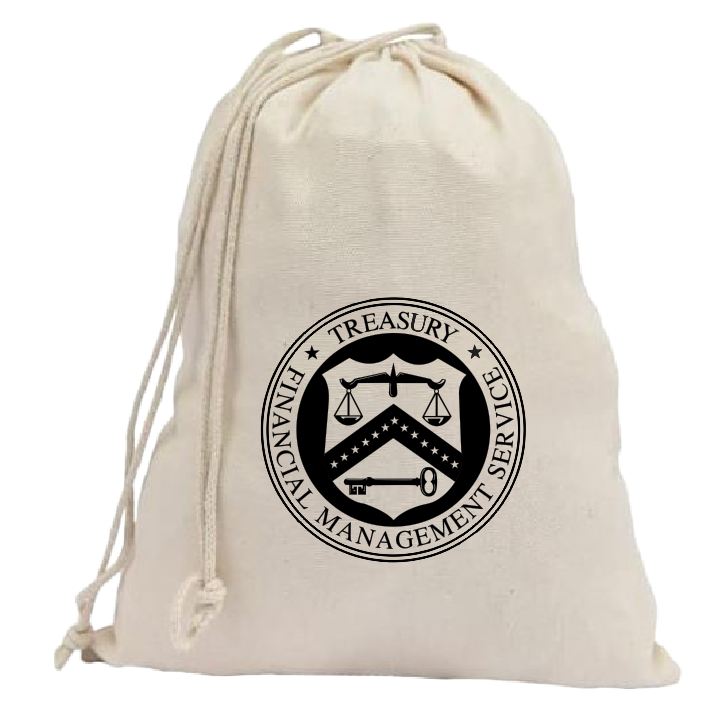 CB50 Coin Collector Canvas Bag Vintage Style Federal Reserve Treasury Service