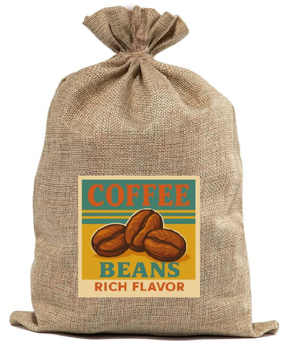 BUR34 Burlap Bag Vintage Style Bag Coffee Beans