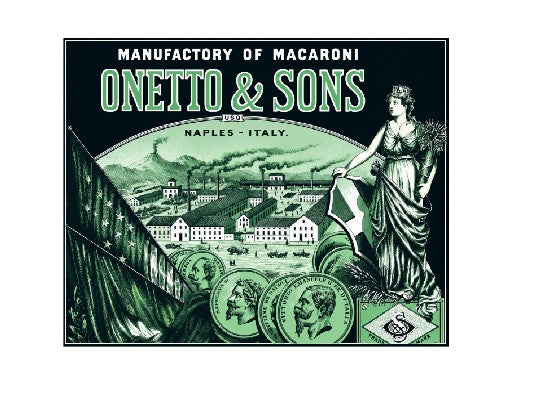 MS160 Macaroni Crate Label Vintage Style Sign Metal Wall Deco