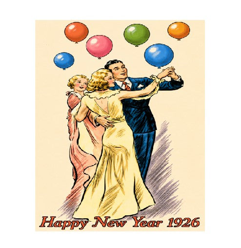 MS596 Vintage Style Metal Sign Happy New Year