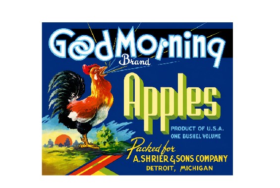 MS94 Crate Label Vintage Style Sign Metal Wall Deco Apples