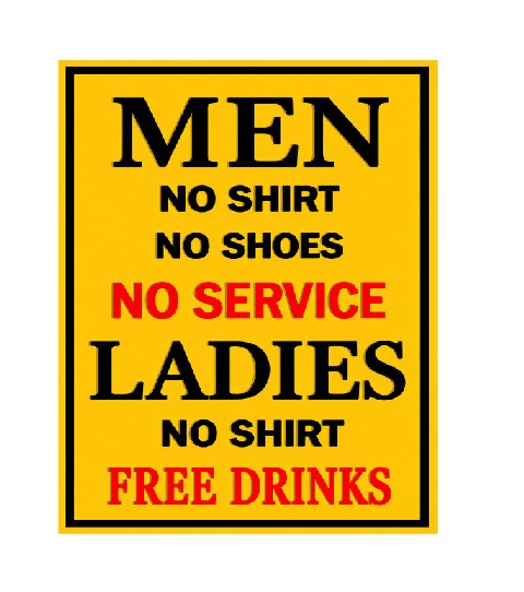 MS423 Vintage Style Metal Sign Free Drinks
