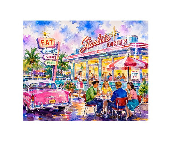Vintage Style Metal Sign Starlite Diner MS873