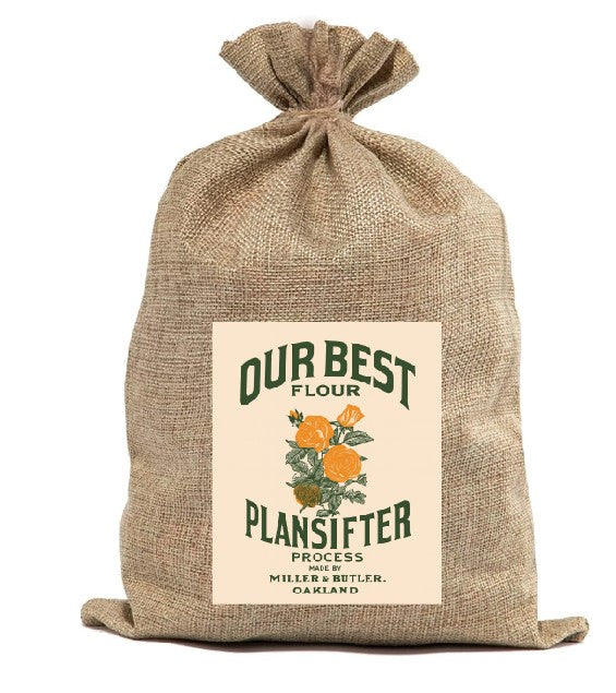 BUR40 Burlap Bag Vintage Style Bag Flour