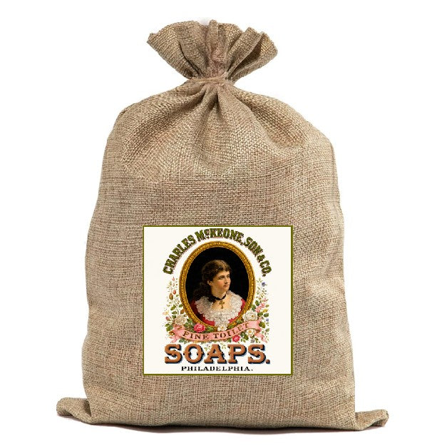 BUR57 Burlap Bag Vintage Style Bag Soaps