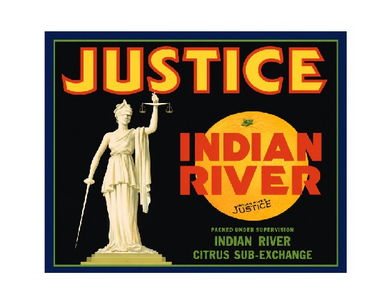 MS131 Crate Label Vintage Style Sign Metal Wall Deco Citrus Indian River