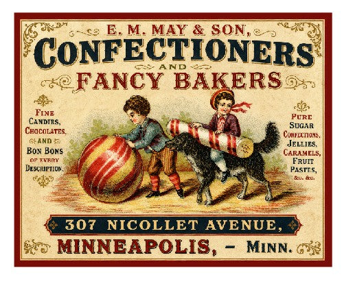 Vintage Style Metal Sign Confectioners MS961