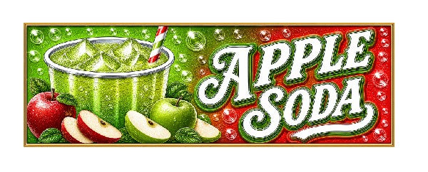 SS09 Metal Sign Apple Soda