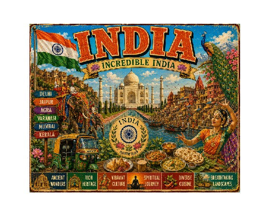 MS740 Vintage Style Metal Sign India