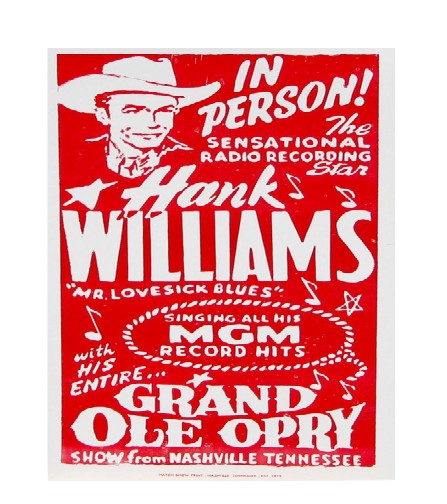 MS241 Vintage Style Metal Sign Hank Williams
