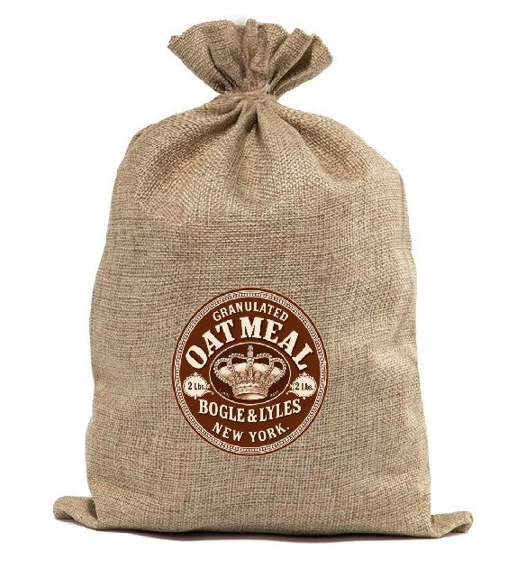 BUR84 Burlap Bag Vintage Style Bag Oatmeal