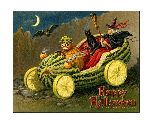 MS593 Vintage Style Metal Sign Happy Halloween