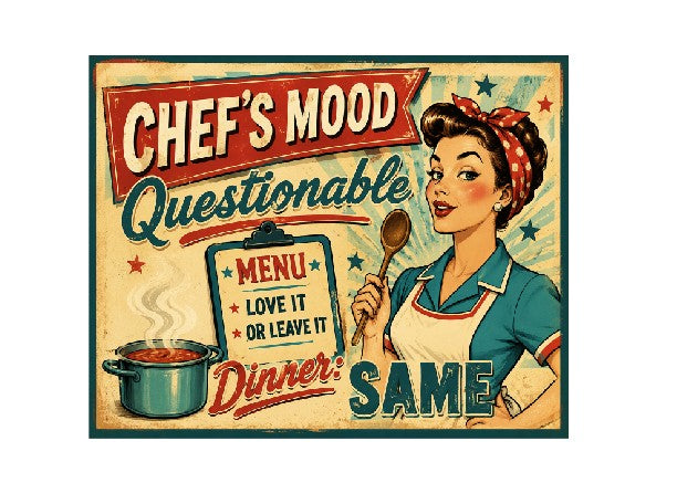 MS477 Vintage Style Metal Sign Dinner