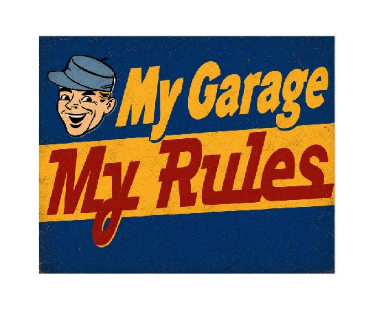 MS242 Vintage Style Metal Sign Mechanics Sign