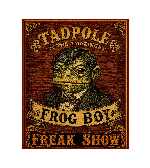 MS840 Vintage Style Metal Sign Frog Boy