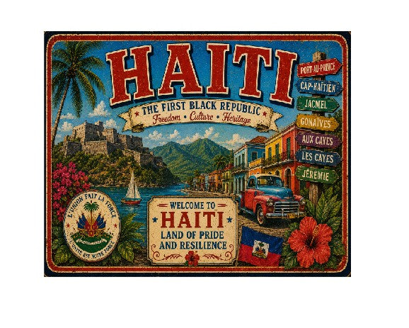 MS696 Vintage Style Metal Sign Haiti