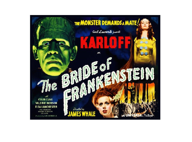 Vintage Style Metal Sign Horror Film The Bride of Frankenstein MS893