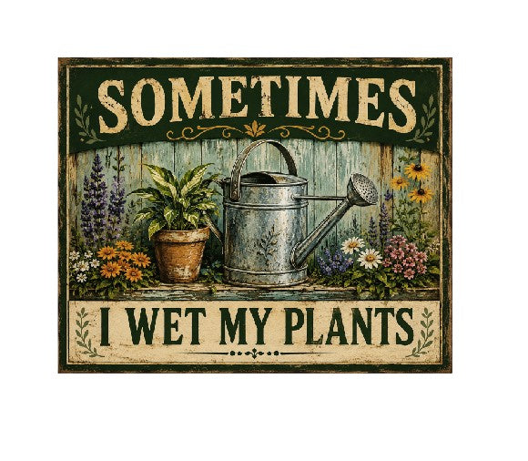 MS402 Vintage Style Metal Sign Plants Funny Sign