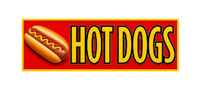 SS36 Metal Sign Hot Dogs