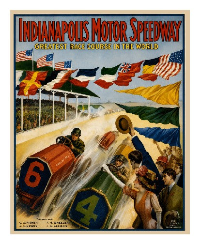 Vintage Style Metal Sign Indianapolis Motor Speedway MS959