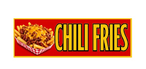 SS49 Metal Sign Chili Fries