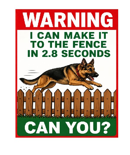 MS427 Vintage Style Metal Sign Funny Beware of Dog Sign