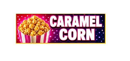 SS45 Metal Sign Caramel Corn