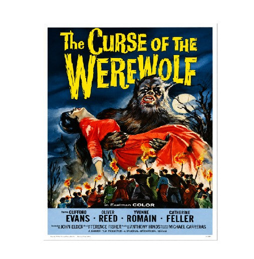 Vintage Style Metal Sign Horror Film The Curse of the Werewolf MS897