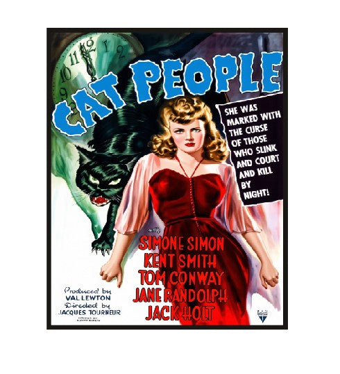Vintage Style Metal Sign Horror Film Cat People MS895