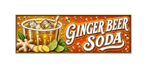 SS43 Metal Sign Ginger Beer Soda
