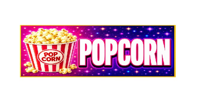 SS28 Metal Sign Popcorn