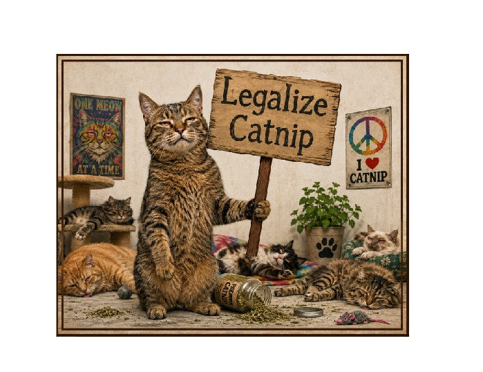 Vintage Style Metal Sign Funny Cat MS866