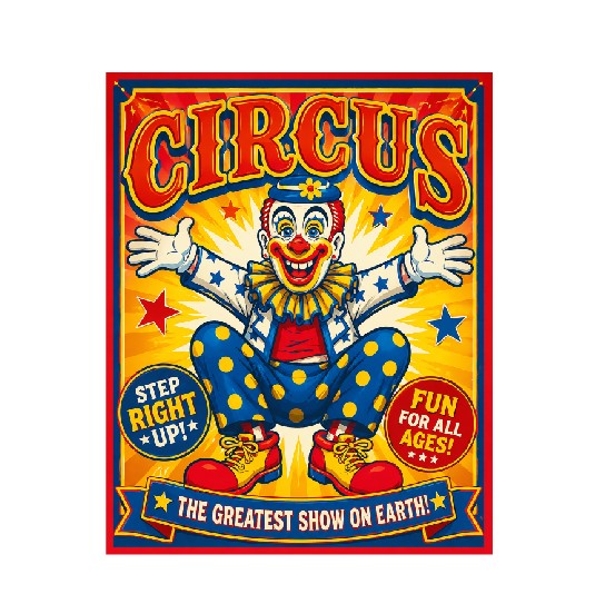 MS446 Vintage Style Metal Sign Circus