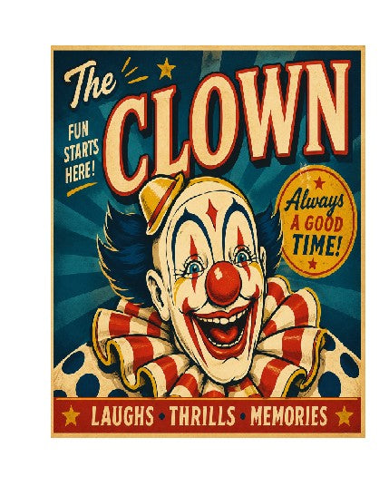 MS443 Vintage Style Metal Sign The Clown