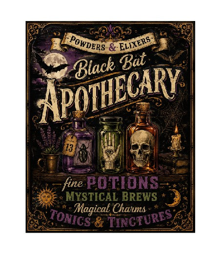 MS660 Vintage Style Metal Sign Halloween