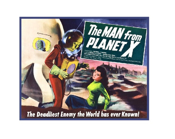 Vintage Style Metal Sign Horror Film The Man From Planet X MS925