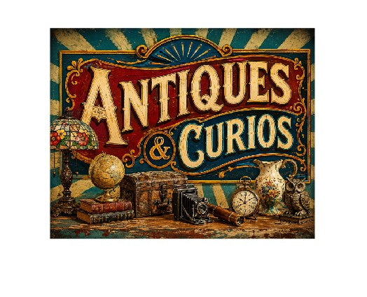 MS798 Vintage Style Metal Sign Antiques