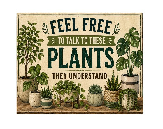 MS405 Vintage Style Metal Sign Plants Funny Sign