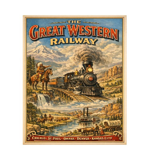 MS315 Vintage Style Metal Sign Railway