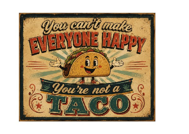 MS479 Vintage Style Metal Sign Tacos