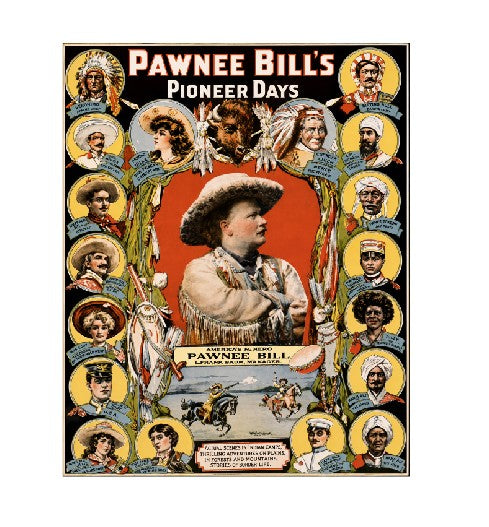 MS189 Vintage Style Sign Metal Wall Deco Pawnee Bill