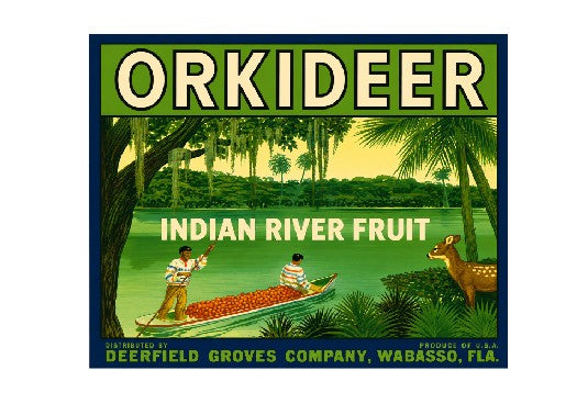MS108 Crate Label Vintage Style Sign Metal Wall Deco Fruit Indian River