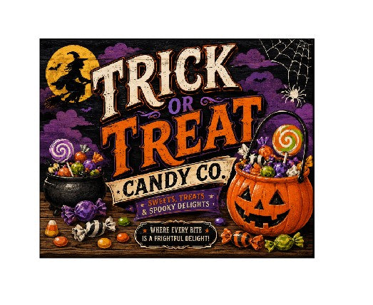 MS783 Vintage Style Metal Sign Halloween