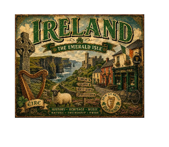 MS699 Vintage Style Metal Sign Ireland