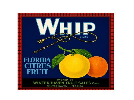 MS147 Crate Label Vintage Style Sign Metal Wall Deco Citrus Fruit Whip Brand