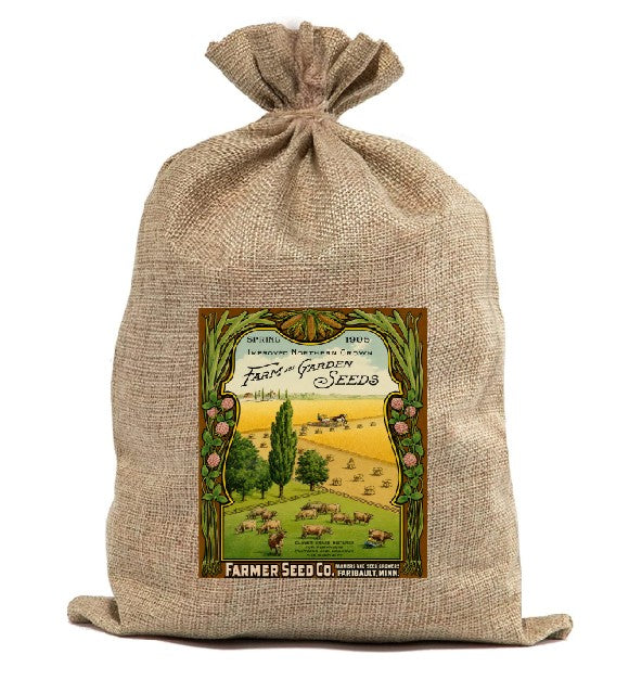 BUR99 Burlap Bag Vintage Style Bag Garden Seeds