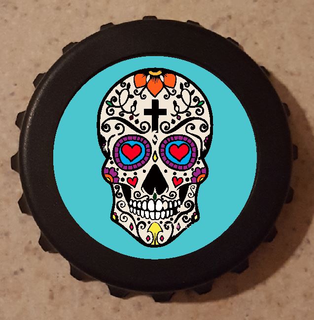 G29 Turquoise Sugar Skull Bottle Opener - Iris Fashion Jewelry