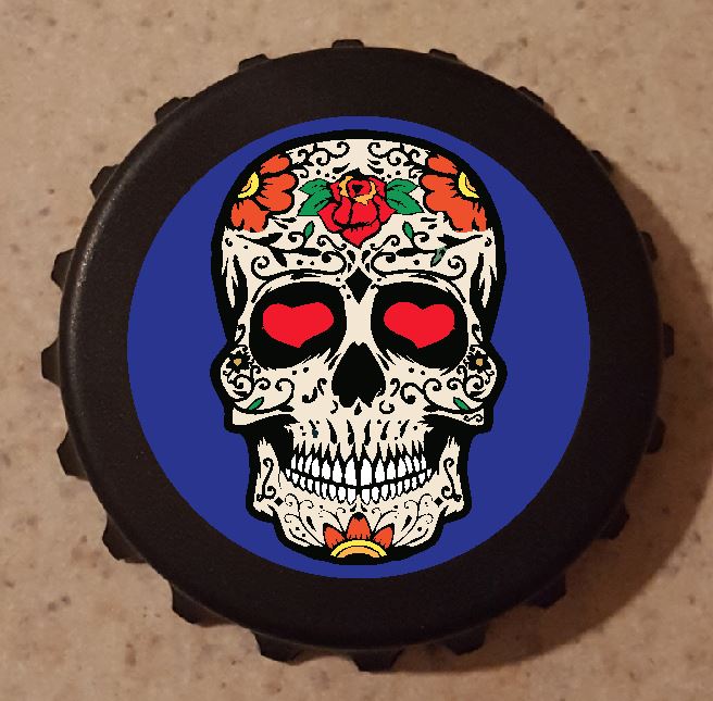 G28 Dark Blue Sugar Skull Bottle Opener - Iris Fashion Jewelry