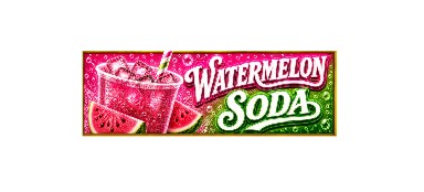 SS67 Metal Sign Watermelon Soda